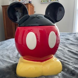 SOLD - Mickey Mouse Fancy Pants Ceramic Cookie Jar Large Disney World 11" Tall